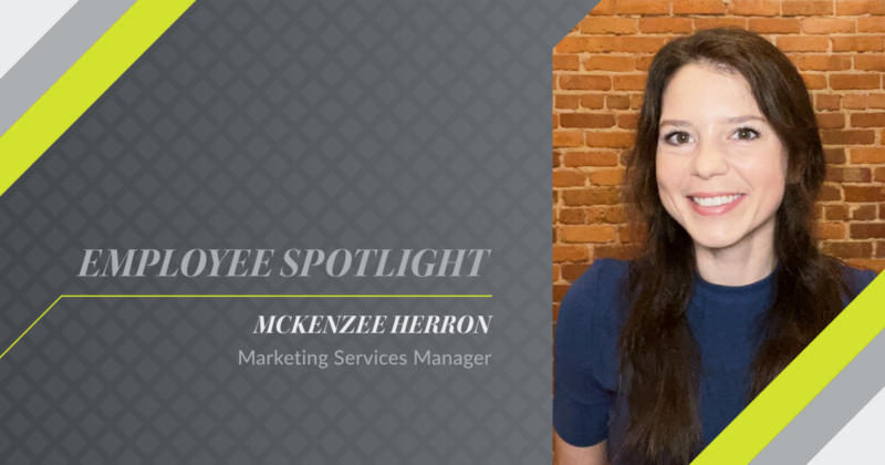 Image of McKenzee with "Employee Spotlight" text